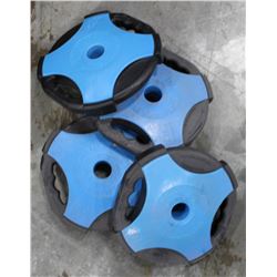 LOT OF 4 ESCAPE REP SET DISC 11LB FREE WEIGHTS