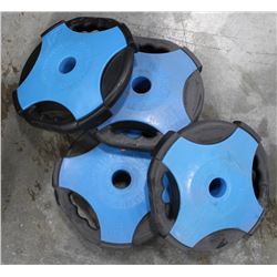 LOT OF 4 ESCAPE REP SET DISC 11LB FREE WEIGHTS