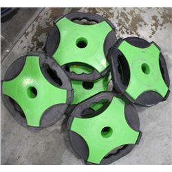 LOT OF 5 ESCAPE REP SET DISC 5.5LB FREE WEIGHTS