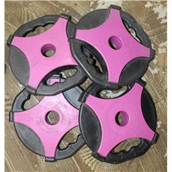 LOT OF 4 ESCAPE REP SET DISC 2.75LB FREE WEIGHTS