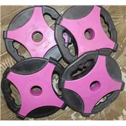 LOT OF 4 ESCAPE REP SET DISC 2.75LB FREE WEIGHTS