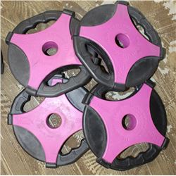 LOT OF 4 ESCAPE REP SET DISC 2.75LB FREE WEIGHTS