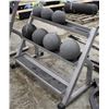 Image 1 : 3 TIER WEIGHT BALL RACK WITH 10LB & 6LB BALLS