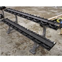 HAMMER STRENGTH DUMBELL RACK - HOLDS 20 PAIR