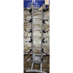 6 TIER FREE WEIGHT RACKS, 1" POSTS