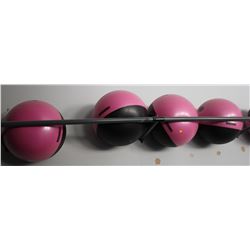 LOT OF 4 EXERCISE BALLS - ASSORTED SIZES