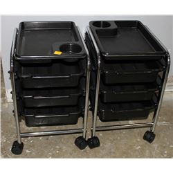 PAIR OF NEW ROLLING ESTETICS CARTS