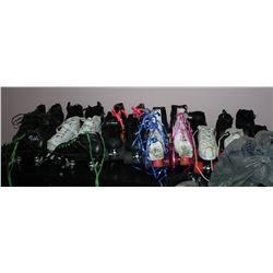 LARGE LOT OF ROLLER DERBY SKATES AND MORE