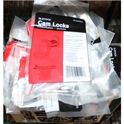 BOX OF NEW CHROME CAM LOCKS - PADLOCKABLE
