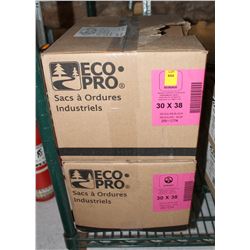 2 BOXES OF 30 X 38 GARBAGE BAGS, (1 FULL & 1