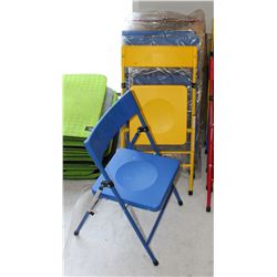 LOT OF 7 FOLDING CHILDRENS CHAIRS