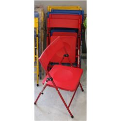 LOT OF 7 FOLDING CHILDRENS CHAIRS