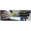 Image 1 : LOT OF 12 BADMINTON RAQUETS WITH SLEEVE OF