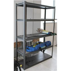 5 TIER METAL SHELF UNIT - APPROX 6FT X 4FT