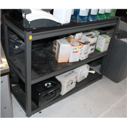 3 TIER METAL SHELF UNIT - APPROX 3FT X 4FT