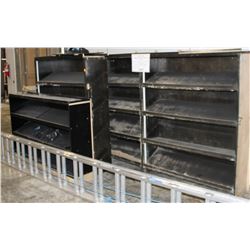 LOT OF 5 WOOD SHOE CABINETS