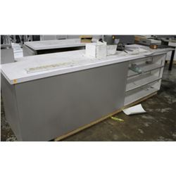 LOT OF FRONT DESK CABINETS WITH DOUBLE LOCKER