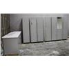 Image 1 : LOT OF 7 TWO SECTION LOCKERS WITH CABINET