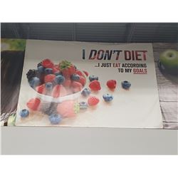 I DONT DIET INSPIRATIONAL BANNER APPROX SIZE 12FT