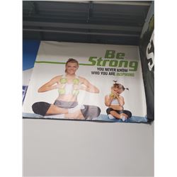 BE STRONG INSPIRATIONAL BANNER. APPROX 12FT X 8FT.
