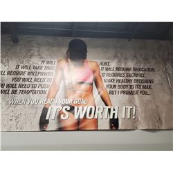 ITS WORTH IT INSPIRATIONAL BANNER. APPROX 12FT X
