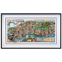 Charles Fazzino- 3D Construction Silkscreen Serigraph "NEW YORK IS…"