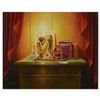 Image 1 : Avi Belaish, "Love's Embrace" Original Acrylic Painting on Canvas, Hand Signed with Letter Authentic