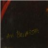 Image 2 : Avi Belaish, "Love's Embrace" Original Acrylic Painting on Canvas, Hand Signed with Letter Authentic