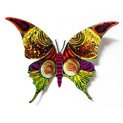 Patricia Govezensky- Original Painting on Cutout Steel "Butterfly CCLXXII"