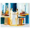 Image 1 : Adriana Naveh, "Peaceful Time" Original Painting on Acrylic Panel, Hand Signed with Letter of Authen