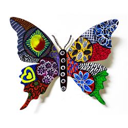 Patricia Govezensky- Original Painting on Cutout Steel "Butterfly CCLX"