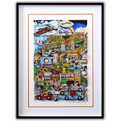 Charles Fazzino- 3D Construction Silkscreen Serigraph  Looneywood 