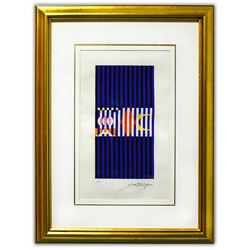 Yaacov Agam- Original Silkscreen on parchment Paper "Untitled"