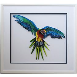 Patricia Govezensky- Original Painting on Laser Cut Steel "Macaw X"