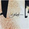 Image 2 : Gail Rodgers, "Barbie" Hand Signed Original Hand Pulled Silkscreen Mixed Media on Canvas with Letter