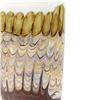 Image 2 : "Large White Opal Cylinder" Hand Blown Glass Vase Sculpture, Hand Signed by GartnerBlade Glass.