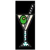 Image 1 : Romero Britto "Black Martini" Hand Signed Limited Edition Giclee on Canvas; Authenticated