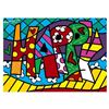 Image 1 : Romero Britto "Happy Mini Word" Hand Signed Giclee on Canvas; Authenticated