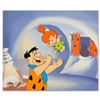 Image 1 : "Fred Tossing Pebbles" Limited Edition Sericel from the Popular Animated Series The Flintstones. Inc