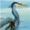 Image 2 : Martin Katon, "Happy Great Blue Heron" Original Oil Painting on Canvas, Hand Signed with Letter of A
