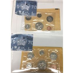 1970 Canada Proof-Like (PL) Collector Sets - TWO SETS One Missing Jewels in Crown