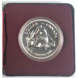 1979 Canadian Dollar -  With The Griffin Sailing Vessel  50% Silver