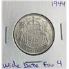 Image 1 : 1944 50 Cent Wide Date, Far 4, Silver