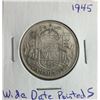 Image 1 : 1945 50 Cent Piece Wide Date Pointed 5