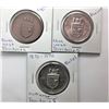 Image 1 : 1870-1970 Northwest Territories Metals - THREE COINS