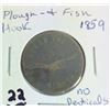 Image 1 : 1859 One Penny PEI Plough and Fish