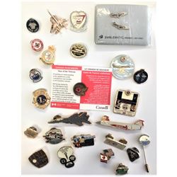 Collection of pin-backs/lapel pins - quantity of 25