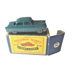 Matchbox Lesney Ford Zephyr Lesney No.33 Toy Car w/ Box Vintage Diecast