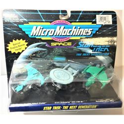 MicroMachines STAR TREK The Next Generation Collection #5 Klingon Attack Cruiser, USS Enterprise, Ro