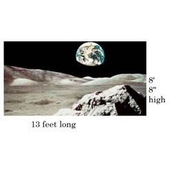 Wall Mural - View of Earth from the Moon